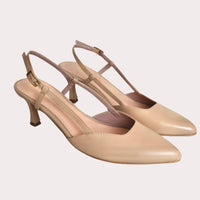 Kitten Heels "Inès" en Cuero Italiano