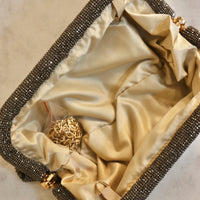 Clutch Party Plata, Azul & Negro