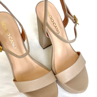Tacón Cuero 14cm Nude