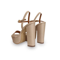 Tacón Cuero 14cm Nude