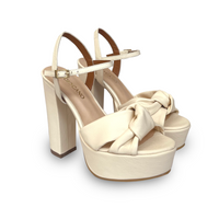 Tacón Cuero 14cm Ivory