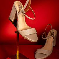 Sandalia Tacón Cuero 11cm