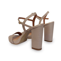 Sandalia Tacón Cuero 11cm