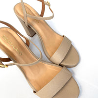 Sandalia Tacón Cuero 11cm