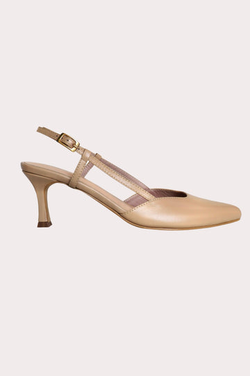 Kitten Heels "Inès" en Cuero Italiano