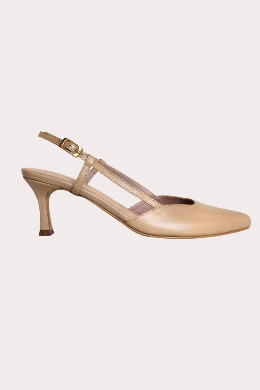 Kitten Heels "Inès" en Cuero Italiano
