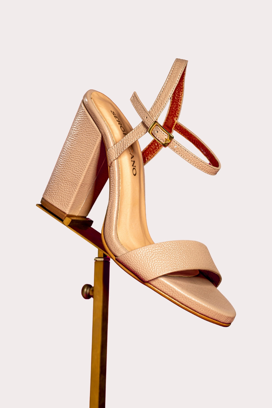 Sandalia Tacón Cuero 11cm