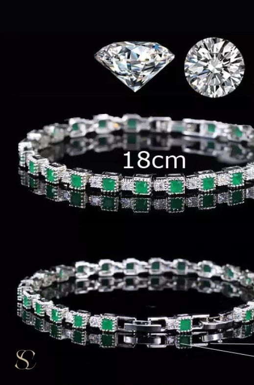 Mini green squares Brazalete