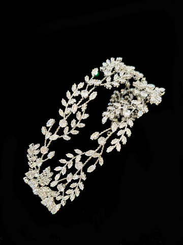 Tiara doble hojas