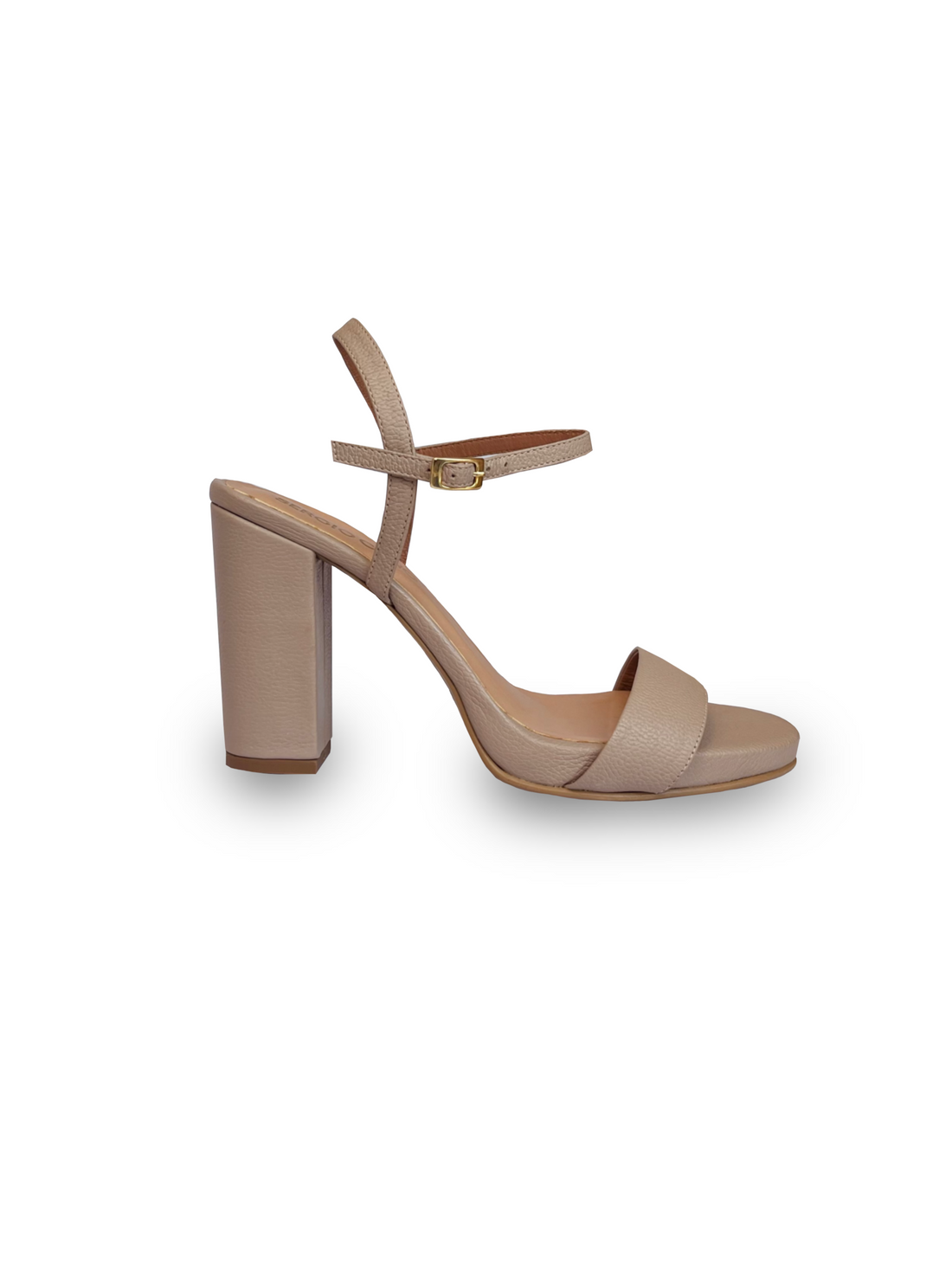 Sandalia Tacón Cuero 11cm