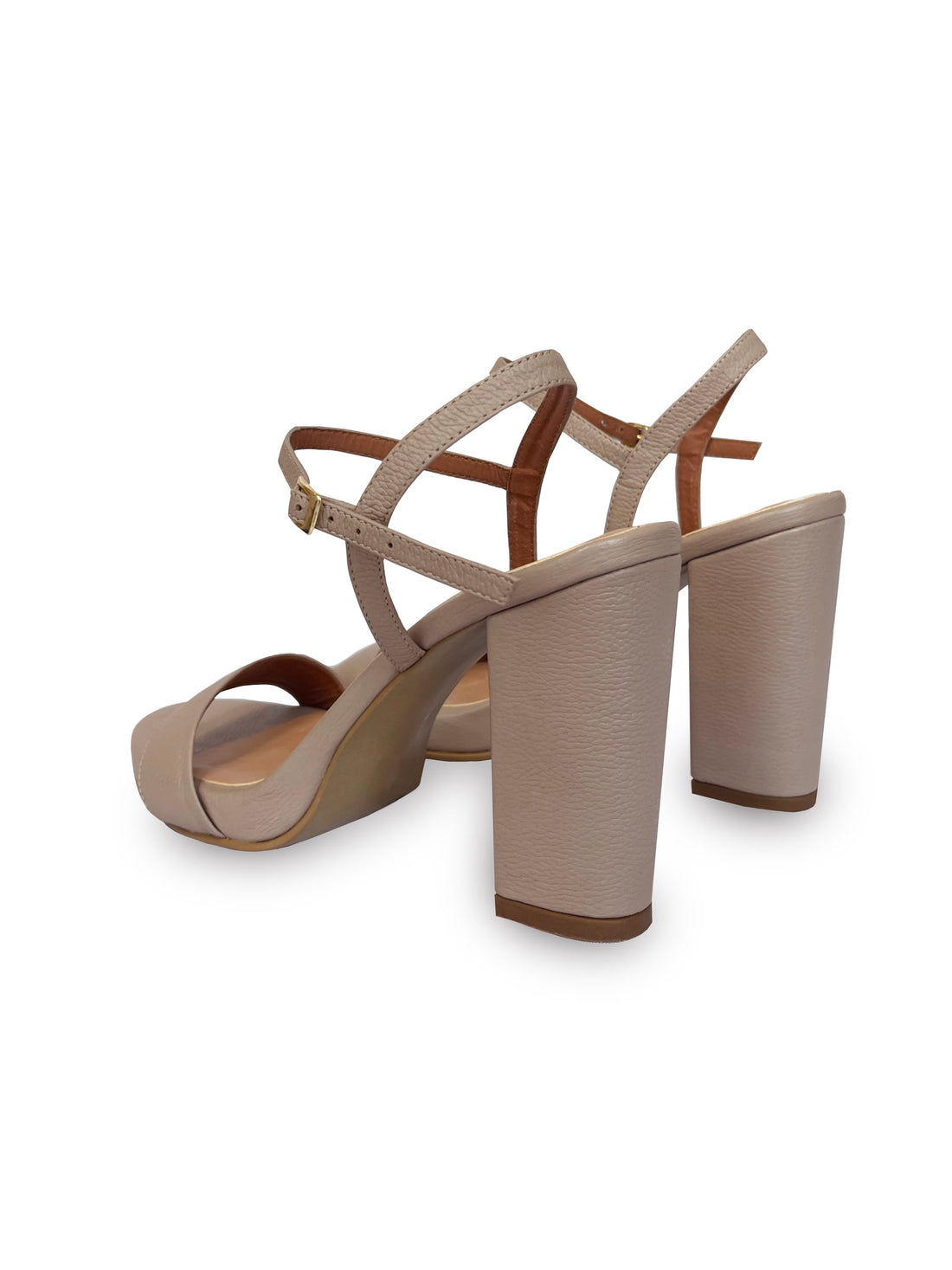 Sandalia Tacón Cuero 11cm
