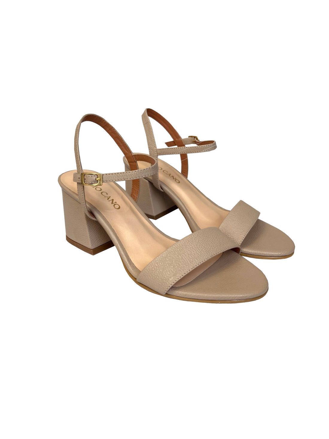 Tacón Cuero 7cm Nude
