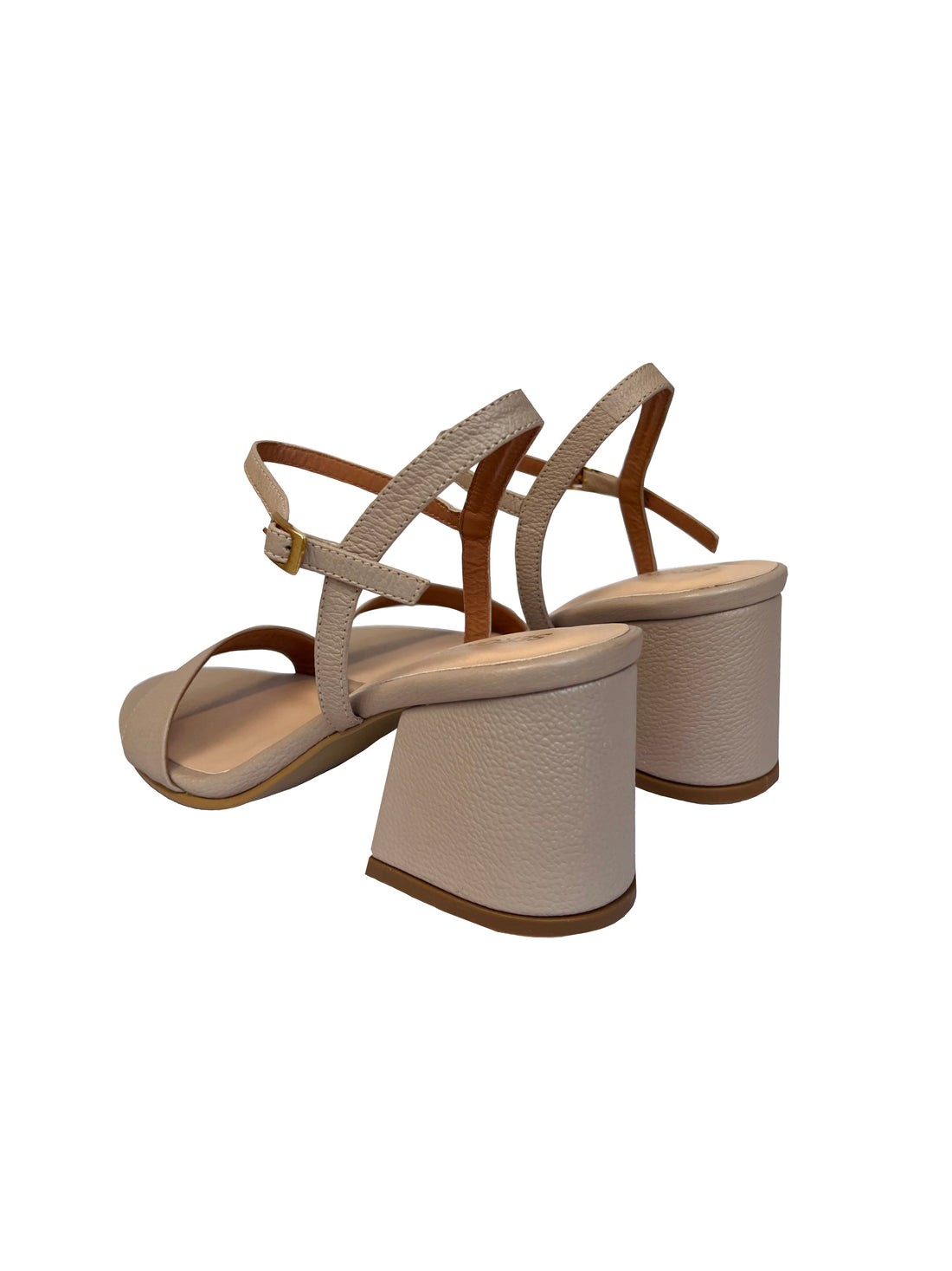 Tacón Cuero 7cm Nude