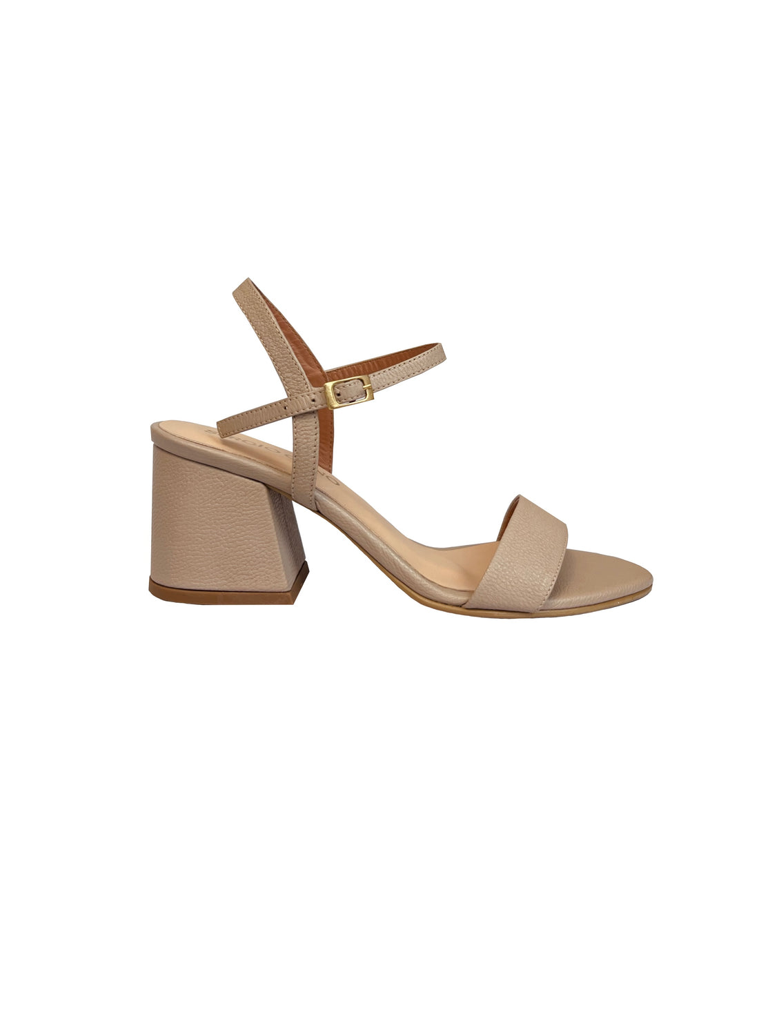 Tacón Cuero 7cm Nude